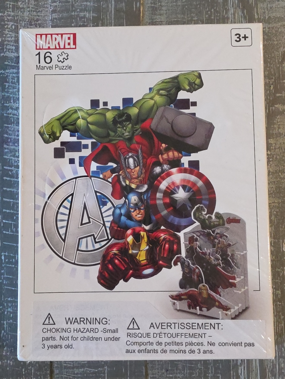 Marvel 3D Puzzle 16 Piece Avengers, Hulk, Iron Man Captain America Miniso Disney